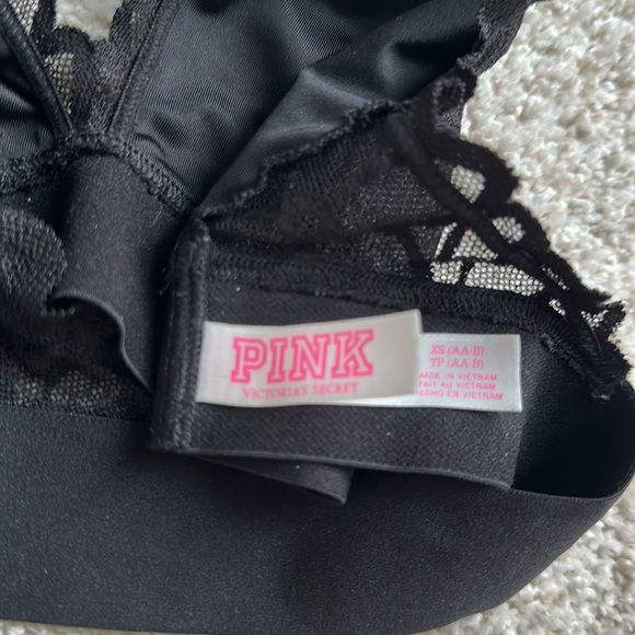 Pink Victoria's Secret black lace halter bralette - Picture 5 of 5